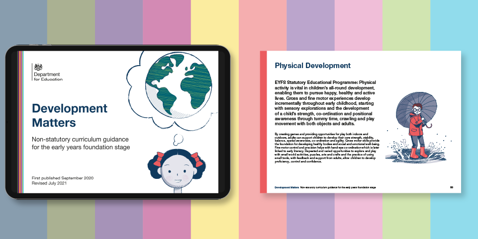 DFE development matters, non-statutory curriculum guidance for the early years foundation stage.