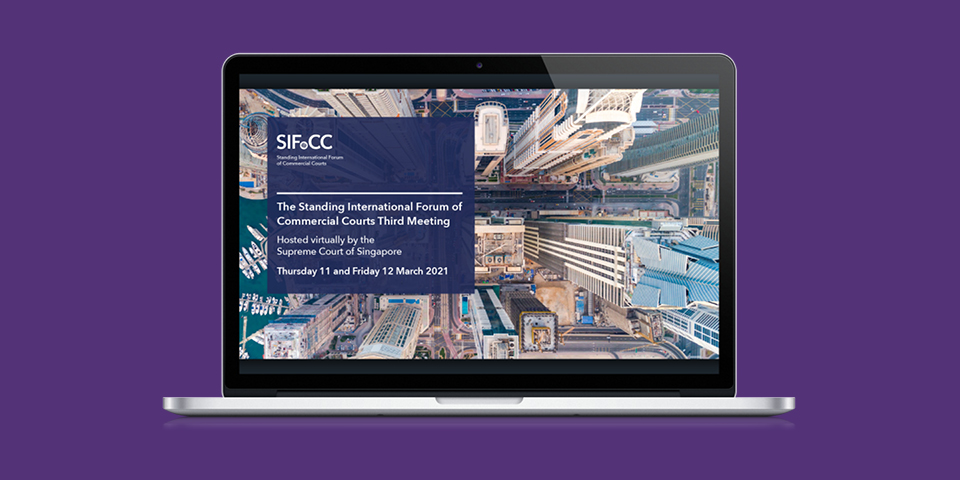 SIFoCC branding shown on a laptop screen